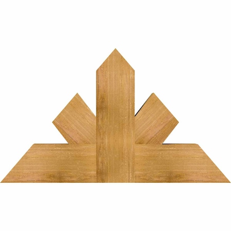 Ekena Millwork Saratoga Rough Sawn Timber Gable Bracket, Western Red Cedar, 36"W x 21"H x 4"D x 6"F, 14/12 Pitch GBW036X21X0406SAR00RWR